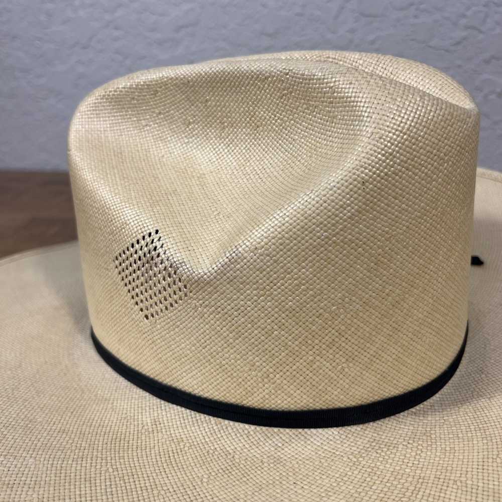 Men's Justin 6X Straw Western Cowboy Hat by Milano Hat Company 7 1/4 - Picture 7 of 16